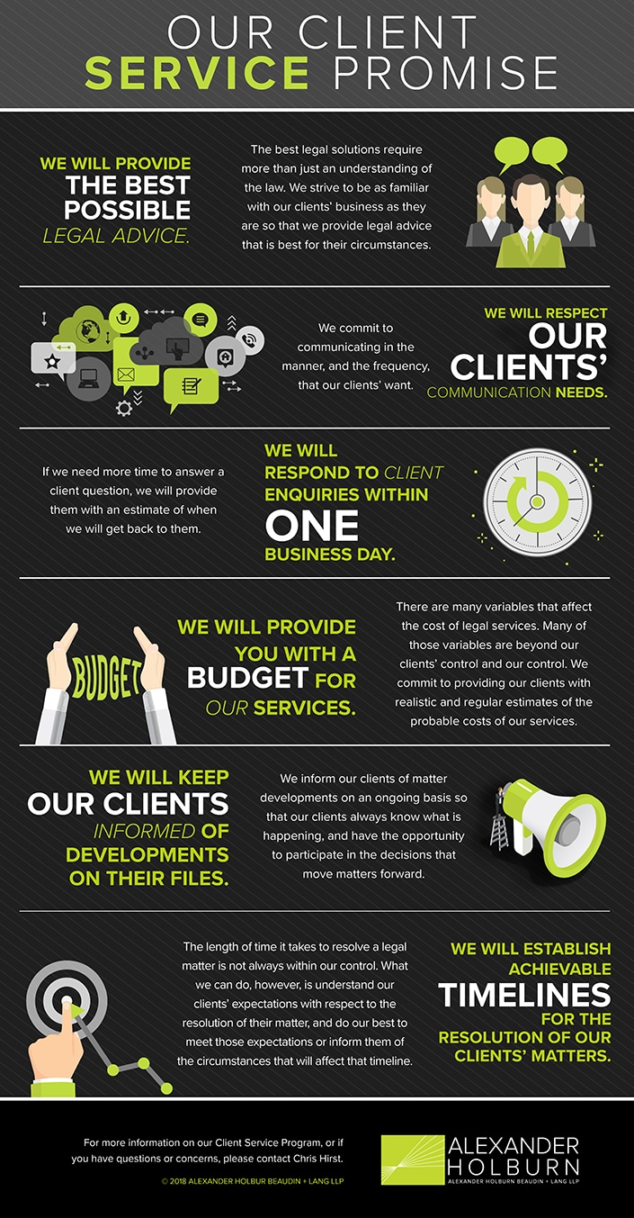 Client Service Promise - Infographic for law firm