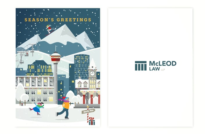 Law firm holiday card example