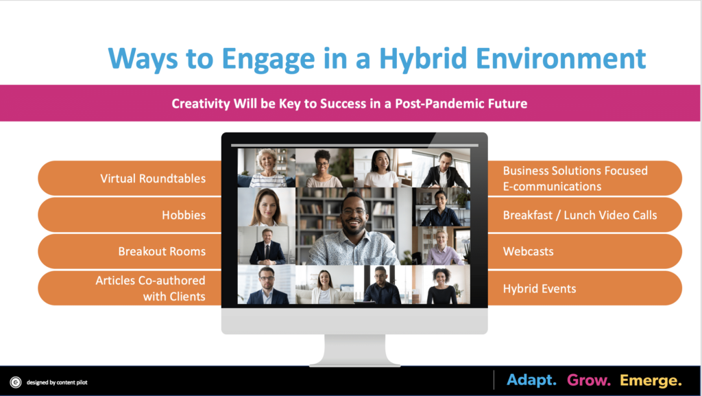 Ways to engage in a hybrid environment - LMA Southwest 2021