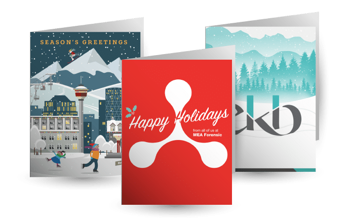 Happy Holiday law firm cards.